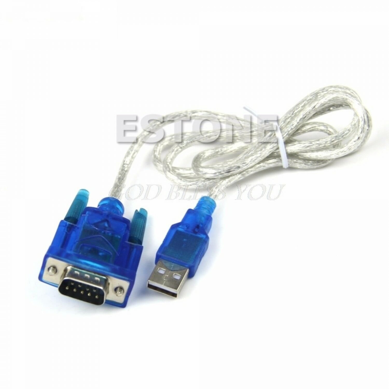 RS232 DB9 Male Adapter To USB 9 Pin Serial Cable W/ Driver CD Support Windows 10