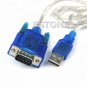 RS232 DB9 Male Adapter To USB 9 Pin Serial Cable W/ Driver CD Support Windows 10
