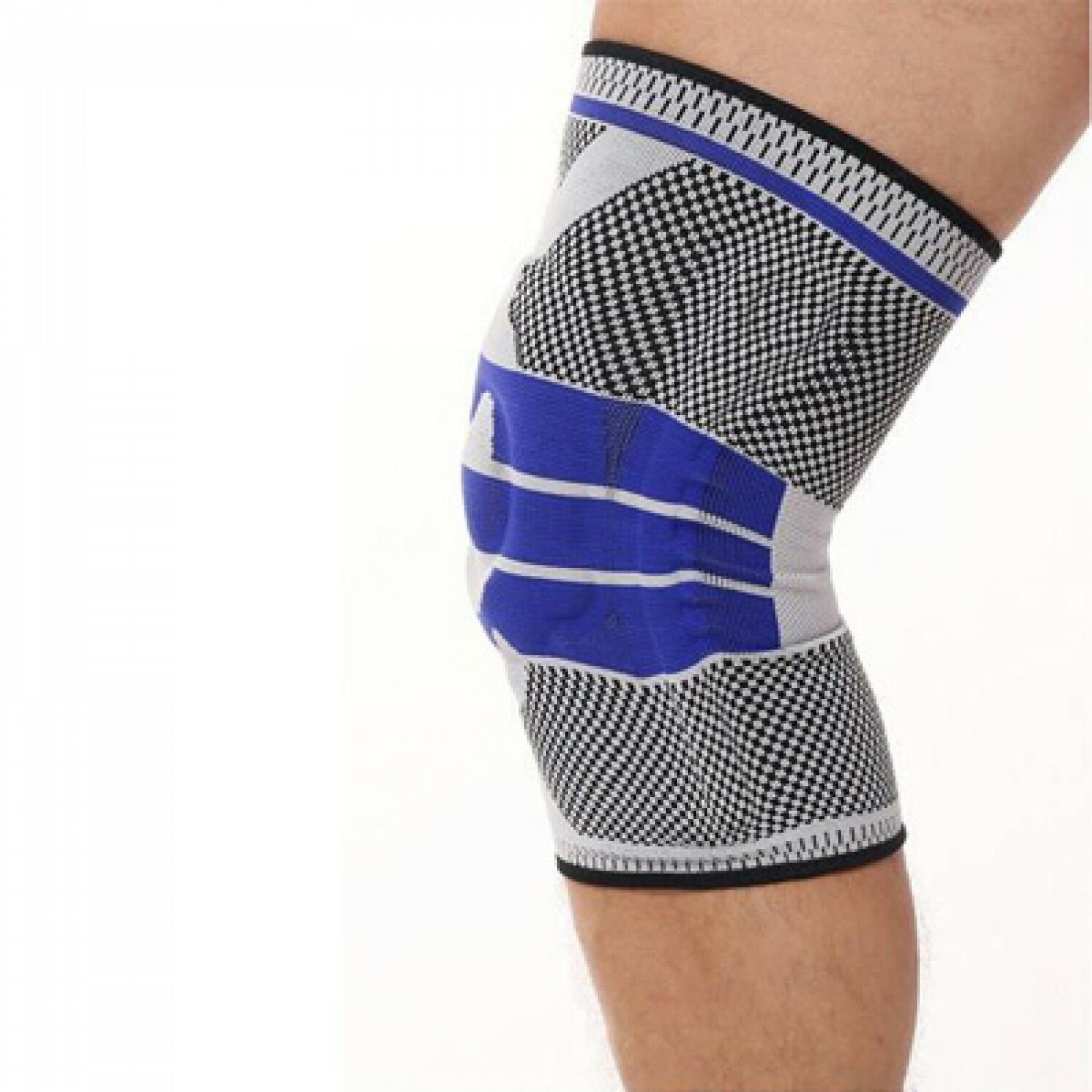 1 PCS Silicone Padded Knee Pads Supports Brace Basketball Fitness Meniscus