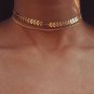 2017 Simple Gold Silver Color Chain Leaf Choker Necklace For Women Chocker New