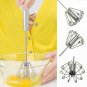1PC Stainless Steel Manual Self Turning Whisk Frother Easy Blender And Mixer New