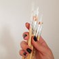7 Size Painting Drawing Paint Brush Pen Acrylic UV Gel Polish Builder DIY Flat