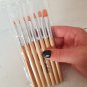 7 Size Painting Drawing Paint Brush Pen Acrylic UV Gel Polish Builder DIY Flat