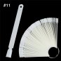 False Nail Tips Color Card Transparent White Buckle Ring Practice Display #12