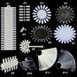 False Nail Tips Color Card Transparent White Buckle Ring Practice Display #12