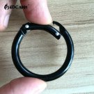 Black Circle Round Snap Clip Hook Keychain Carabiner Camping Climbing Hiking