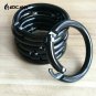 Black Circle Round Snap Clip Hook Keychain Carabiner Camping Climbing Hiking