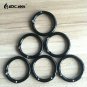 Black Circle Round Snap Clip Hook Keychain Carabiner Camping Climbing Hiking