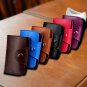 Genuine Leather Retro Wallet Blocking Pocket Solid Color ID Credit Card Holder
