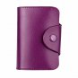 Genuine Leather Retro Wallet Blocking Pocket Solid Color ID Credit Card Holder