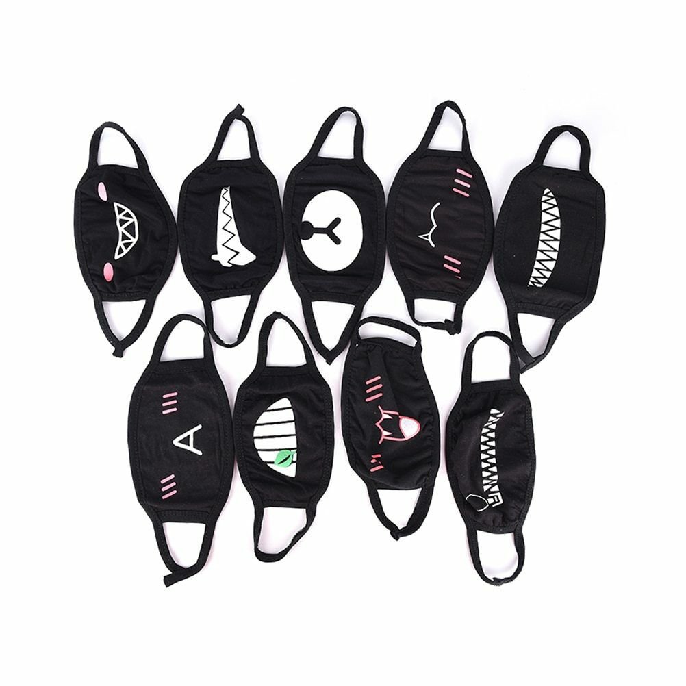 1PC Cotton Dustproof Mouth Face Mask Unisex Korean Style Kpop Black Bear Cycling