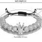 Imperial Crown Bracelet Gold Rose Black Platinum Plated Micro Pave Jewelry 8mm