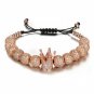 Imperial Crown Bracelet Gold Rose Black Platinum Plated Micro Pave Jewelry 8mm