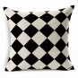 Decorative Throw Pillow Cover Case Black And White Geometric Cotton Linen Seat