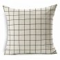 Decorative Throw Pillow Cover Case Black And White Geometric Cotton Linen Seat