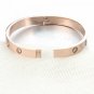 Screw Bracelets For Women Lover Stainless Steel Bracelets & Bangles Crystal Gold