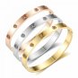 Screw Bracelets For Women Lover Stainless Steel Bracelets & Bangles Crystal Gold
