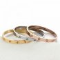 Screw Bracelets For Women Lover Stainless Steel Bracelets & Bangles Crystal Gold