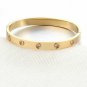 Screw Bracelets For Women Lover Stainless Steel Bracelets & Bangles Crystal Gold