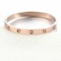 Screw Bracelets For Women Lover Stainless Steel Bracelets & Bangles Crystal Gold