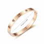 Screw Bracelets For Women Lover Stainless Steel Bracelets & Bangles Crystal Gold
