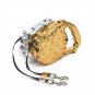 Gold Leash Dog Traction Rope Lead Retractable Automatic Training Collar Silver