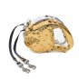 Gold Leash Dog Traction Rope Lead Retractable Automatic Training Collar Silver