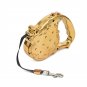 Gold Leash Dog Traction Rope Lead Retractable Automatic Training Collar Silver