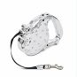 Gold Leash Dog Traction Rope Lead Retractable Automatic Training Collar Silver