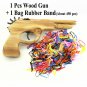 450Pcs Multicolour Bullet Rubber Band Launcher Wooden Gun Hand Pistol Shooting