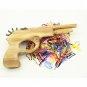 450Pcs Multicolour Bullet Rubber Band Launcher Wooden Gun Hand Pistol Shooting
