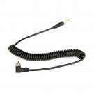 3.5mm Professional Spring Flash Sync Cable Cord With Screw Lock To Male Flash PC