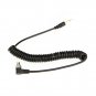 3.5mm Professional Spring Flash Sync Cable Cord With Screw Lock To Male Flash PC