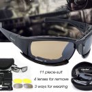 Mens Military Goggles Bullet Proof Army Polarized Sunglasses 4 Lens Men Hunting
