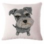 Cute Animals Pet Dog Pattern Cushion Cover For Sofa Home Decor Almofadas 45X45cm