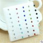 Wholesale 20Pairs /pack Fashion Multicolor Round Rhinestone Crystal Plastic