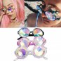 Kaleidoscope Sunglasses Diffraction Crystal Prism Glasses Round Rainbow Fashion
