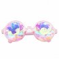 Kaleidoscope Sunglasses Diffraction Crystal Prism Glasses Round Rainbow Fashion