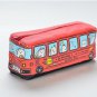Cartoon Pen Pencil Case Bag Box Bus Canvas Storage Large Zipper School Bag Kids