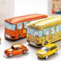 Cartoon Pen Pencil Case Bag Box Bus Canvas Storage Large Zipper School Bag Kids