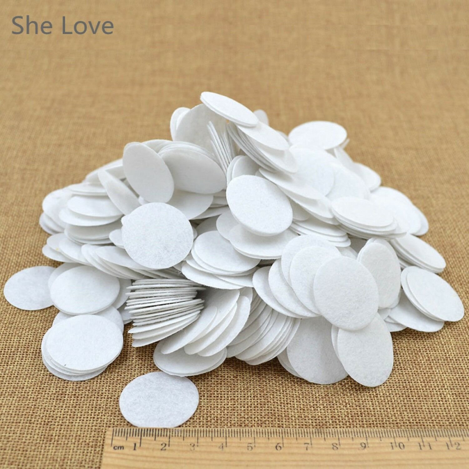 500pcs  White  30mm Felt Circle Die Cut Appliques DIY Cardmaking Craft Round New