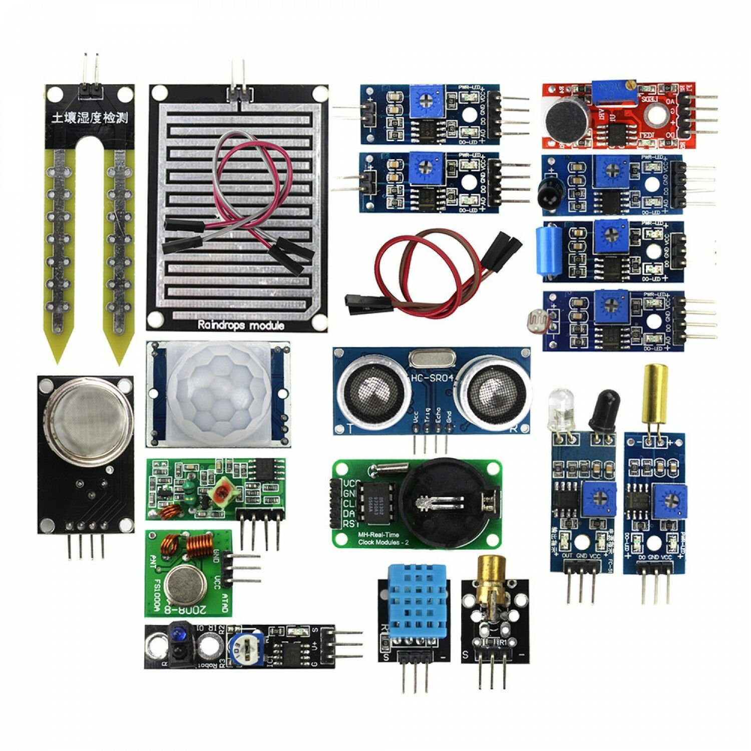 16pcs/lot Raspberry Pi 3&Raspberry 2 Model B The Sensor Module Package 16 sensor