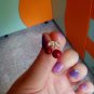 2018 New Fashion Cute Lovely Red Cherry Earrings Rhinestone Leaf Bead Stud
