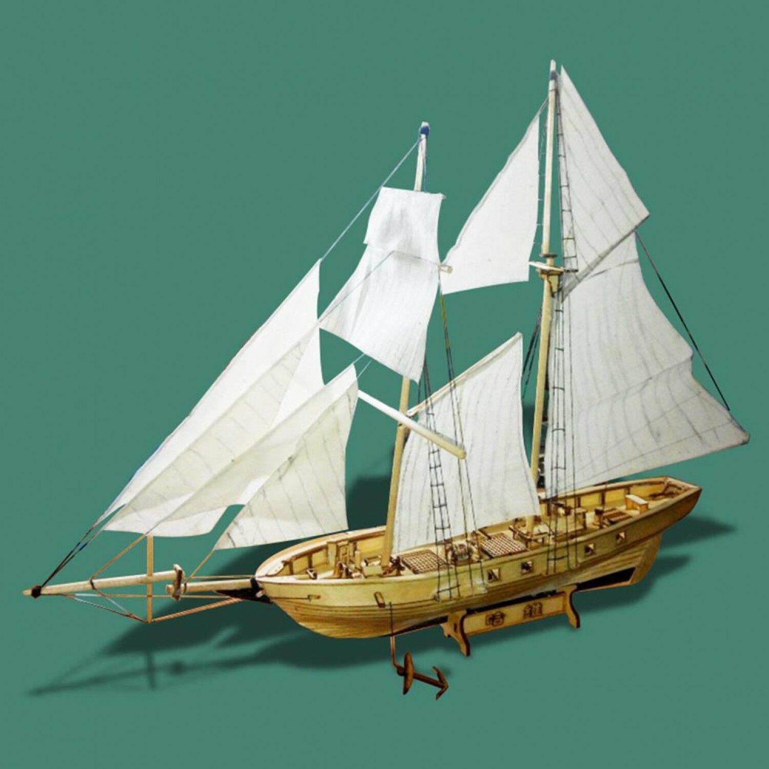 Ship Assembly Model Wooden Sailboat DYI Kit Sailing Boat Building Decoration Toy