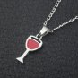 Party Jewelry Red Wine&Cup Love Wine Women Bottle Glass Chain Charm Necklaces