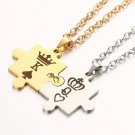 Steel His Queen And Her King Promise Matching Love Couple Necklace