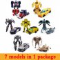 Kids Toys Hero Toy Transformation Robot Cars Deformation Action figures 7 Pcs