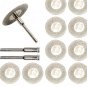 10 Pcs/Set 30mm Mini Diamond Saw Blade Silver Cutting Discs With 2X Connect