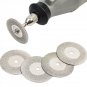 10 Pcs/Set 30mm Mini Diamond Saw Blade Silver Cutting Discs With 2X Connect