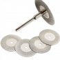 10 Pcs/Set 30mm Mini Diamond Saw Blade Silver Cutting Discs With 2X Connect